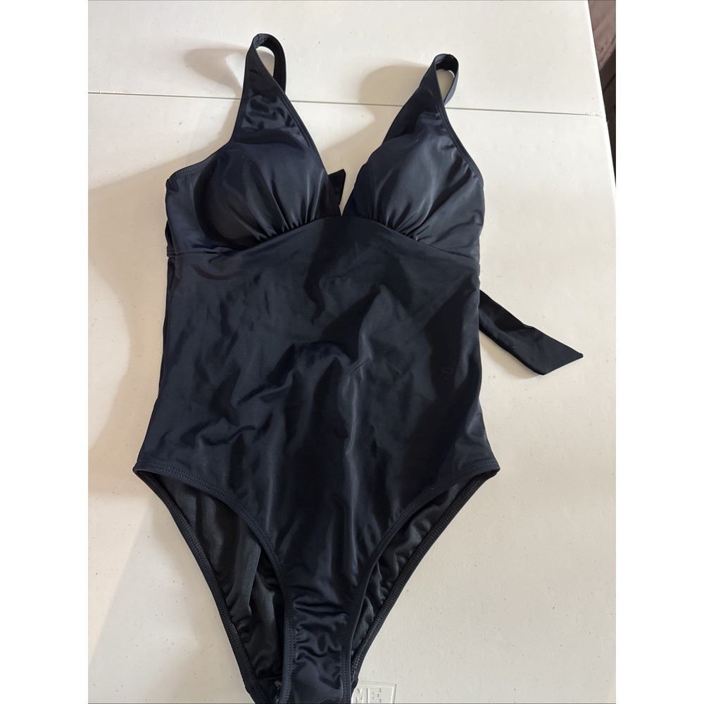 Full‎ Sand Black Bathing Suit SZ Small Adjustable Strap Halter Tie Back